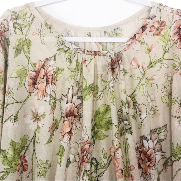 New Susan Graver Dolman-Sleeve Top Smocked Waist NWOT - Picture 4 of 12